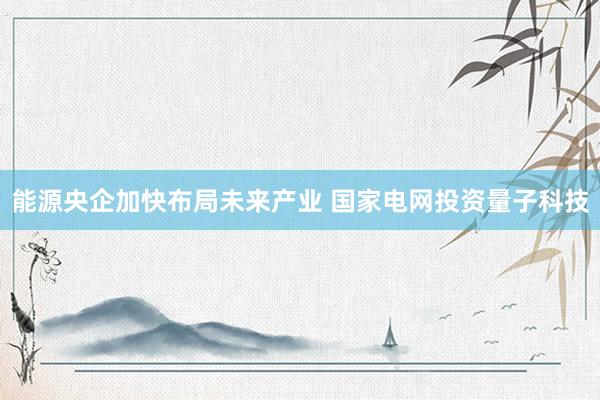 能源央企加快布局未来产业 国家电网投资量子科技