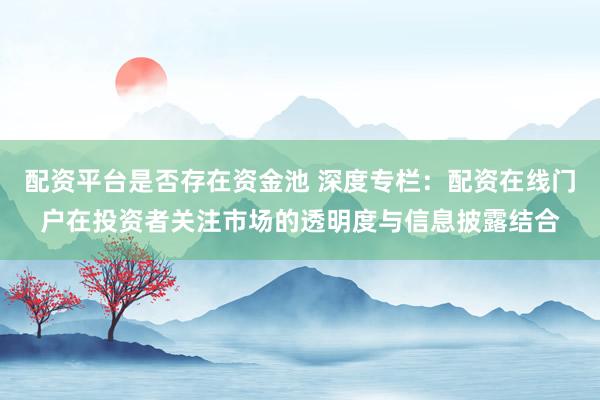 配资平台是否存在资金池 深度专栏：配资在线门户在投资者关注市场的透明度与信息披露结合