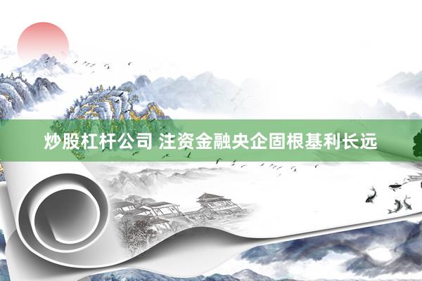 炒股杠杆公司 注资金融央企固根基利长远