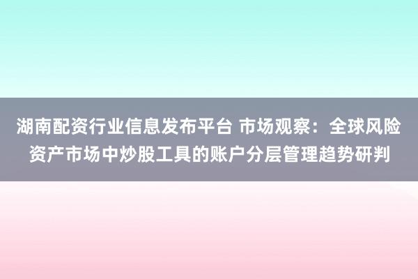 湖南配资行业信息发布平台 市场观察：全球风险资产市场中炒股工具的账户分层管理趋势研判
