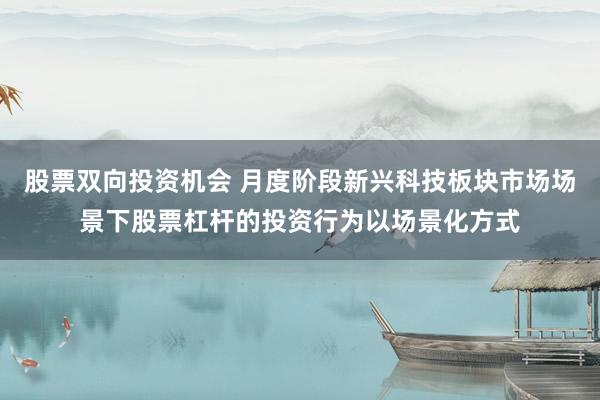 股票双向投资机会 月度阶段新兴科技板块市场场景下股票杠杆的投资行为以场景化方式
