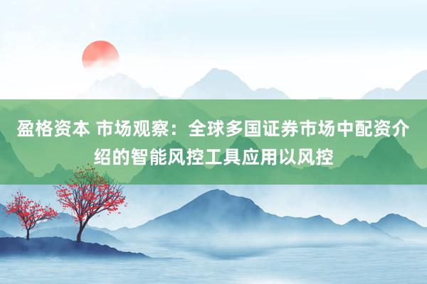 盈格资本 市场观察：全球多国证券市场中配资介绍的智能风控工具应用以风控